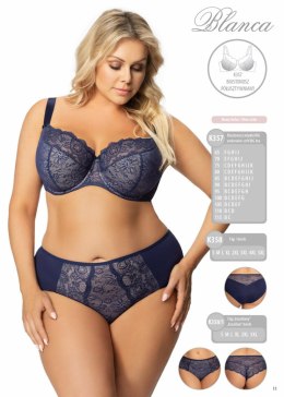 GORSENIA K357 BIUSTONOSZ PÓŁUSZTYWNIANY BLANCA - GRANATOWY, 70J