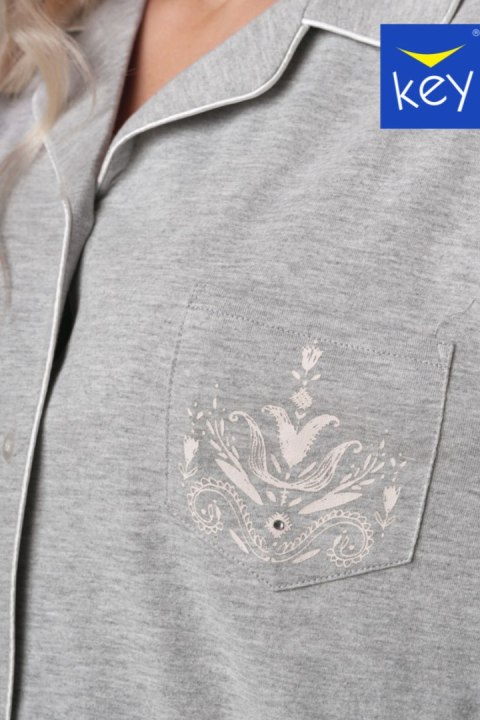 KEY PIŻAMA DAMSKA LNS 266 B23 - SZARY, XL KEY PIŻAMA DAMSKA LNS 266 B23 - SZARY, XL