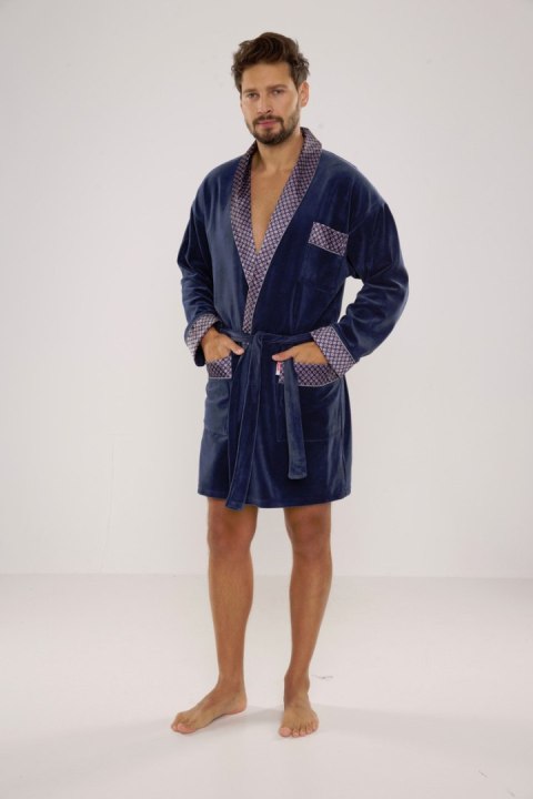 DE LAFENSE Szlafrok BONJOUR Krótki 772 - JEANS, L DE LAFENSE Szlafrok BONJOUR Krótki 772 - JEANS, L