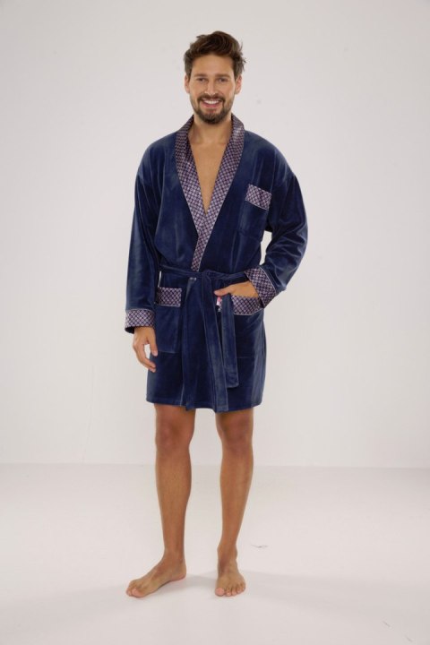DE LAFENSE Szlafrok BONJOUR Krótki 772 - JEANS, L DE LAFENSE Szlafrok BONJOUR Krótki 772 - JEANS, L