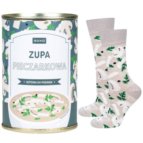 SKARPETY SOXO GOOD STUFF PIECZARKOWA W PUSZCE - SZARY, 40-45 SOXO