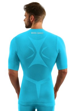 SESTO SENSO KOSZULKA THERMO KR.RĘK. CL39 - BŁĘKITNY, S/M