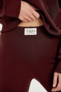 TARO 3025 LEGGINSY DAMSKIE PRĄŻKOWANE SELENA - CZEKOLADOWY, S