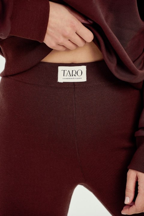 TARO 3025 LEGGINSY DAMSKIE PRĄŻKOWANE SELENA - CZEKOLADOWY, S TARO 3025 LEGGINSY DAMSKIE PRĄŻKOWANE SELENA - CZEKOLADOWY, S