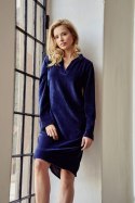 TARO 3028 TUNIKA DAMSKA WELUROWA LAUREN - GRANATOWY, XL