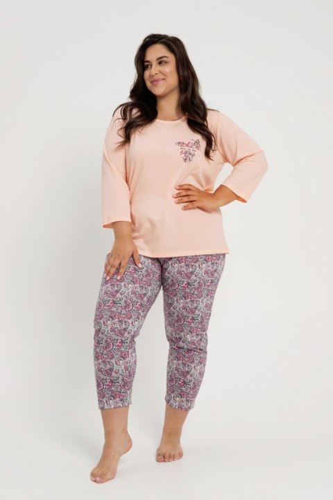 3010 PIŻAMA DAMSKA MELISSA 2XL-3XL - MORELOWY, 3XL TARO 3010 PIŻAMA DAMSKA MELISSA 2XL-3XL - MORELOWY, 3XL TARO