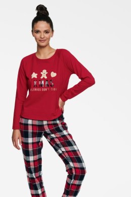 PIŻAMA DAMSKA HYGGE 40123 AW22 - CZERWONO-CZARNY, XL HENDERSON LADIES