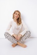 ARUELLE PIŻAMA DAMSKA GINGER LONG - CREAM, S