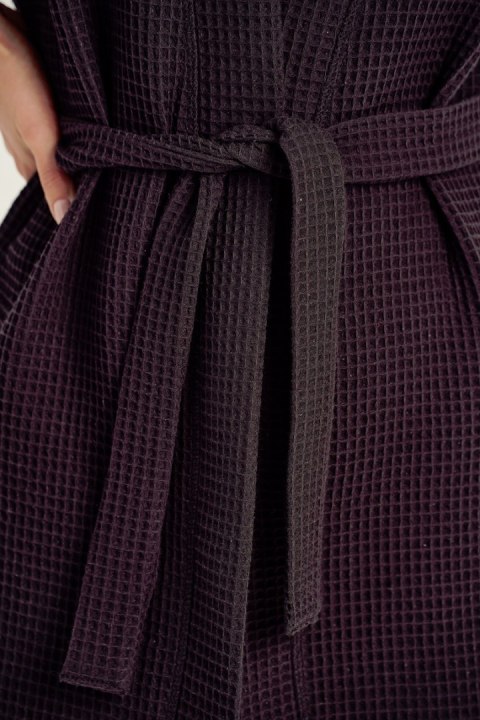 TARO 3056 NARZUTKA DAMSKA/KIMONO WAFEL - CZARNY, S TARO 3056 NARZUTKA DAMSKA/KIMONO WAFEL - CZARNY, S