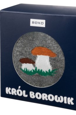 SOXO SKARPETY SOXO -KRÓL BOROWIK - SZARY, 40-45