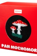 SOXO SKARPETY SOXO-PAN MUCHOMOR - CZARNY, 40-45