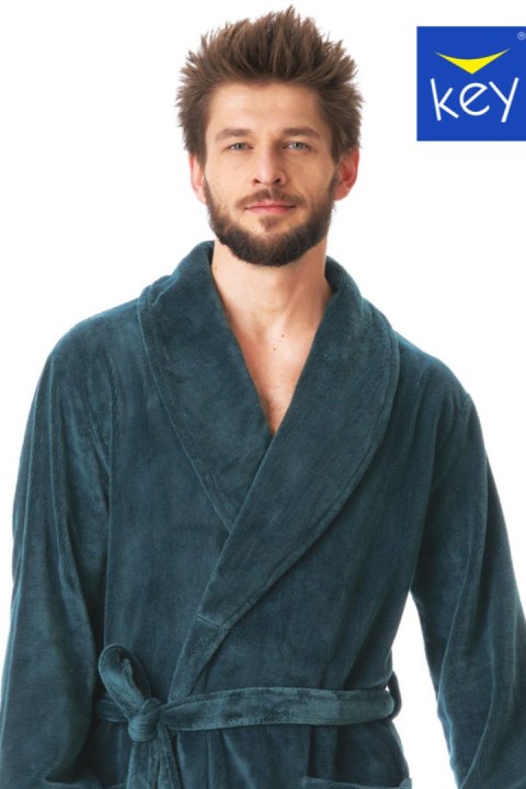 KEY SZLAFROK MĘSKI MGL 208 B23 - ZIELONY, XL/XXL KEY SZLAFROK MĘSKI MGL 208 B23 - ZIELONY, XL/XXL
