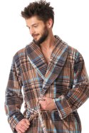 KEY SZLAFROK MĘSKI MGL 421 B23 - BRĄZOWY, XL/XXL