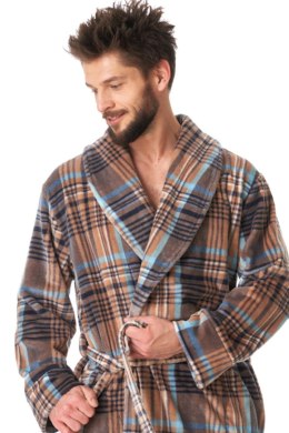 KEY SZLAFROK MĘSKI MGL 421 B23 - BRĄZOWY, XL/XXL