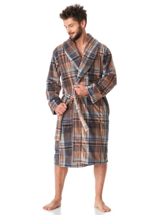 KEY SZLAFROK MĘSKI MGL 421 B23 - BRĄZOWY, XL/XXL KEY SZLAFROK MĘSKI MGL 421 B23 - BRĄZOWY, XL/XXL