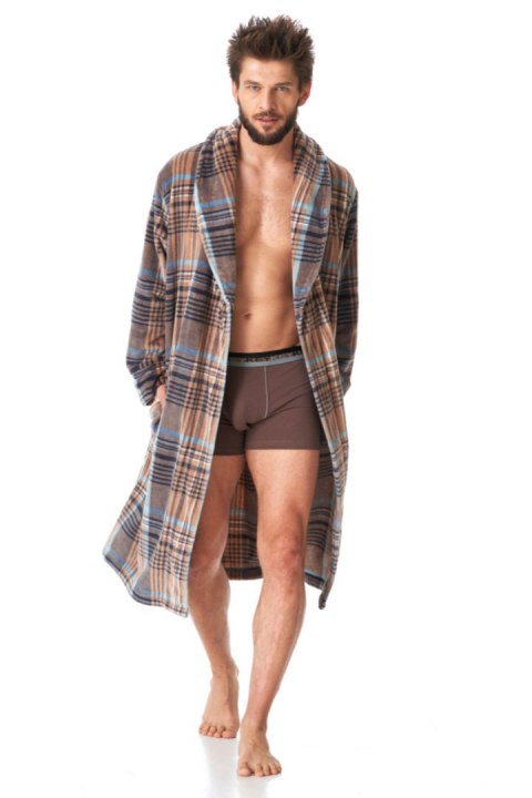 KEY SZLAFROK MĘSKI MGL 421 B23 - BRĄZOWY, XL/XXL KEY SZLAFROK MĘSKI MGL 421 B23 - BRĄZOWY, XL/XXL