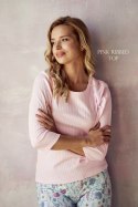 TARO 2990 PIŻAMA DAMSKA DŁUGA AMORA - RÓŻOWY, XL
