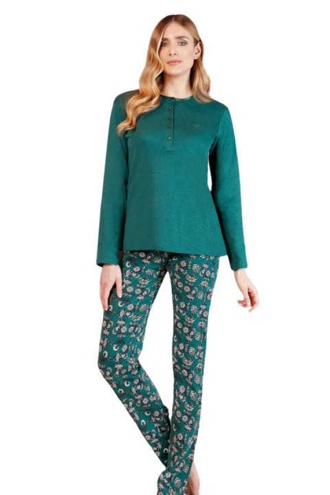 NOTTINGHAM PIŻAMA DAMSKA PG38107 - DARK GREEN, S NOTTINGHAM PIŻAMA DAMSKA PG38107 - DARK GREEN, S