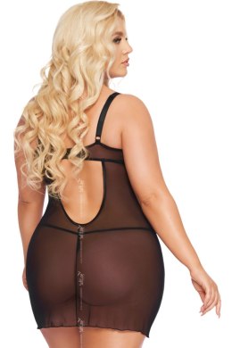 ALDONA KOSZULKA I STRINGI PLUS SIZE - CZARNY, 2XL SOFTLINE