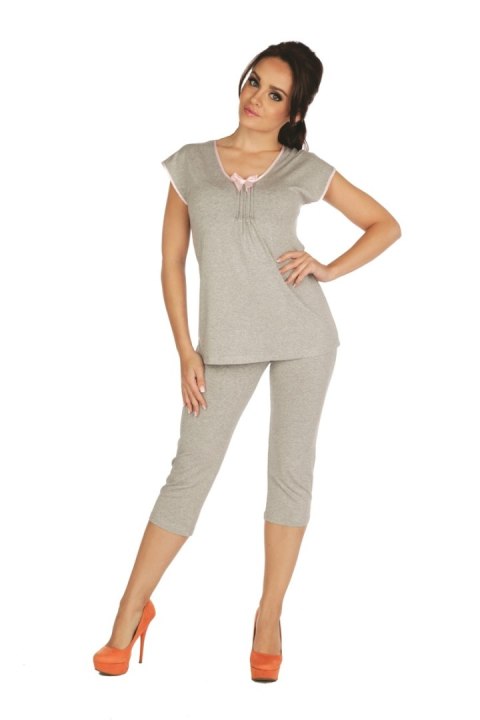Piżama VISA kr.r 3/4 sp.sz 889 - GRANAT, 3XL DE LAFENSE