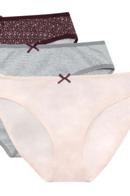 HENDERSON LADIES FIGI DAMSKIE 3PAK 36508 MI-MI JESIEŃ 2021 - BORDO-SZARY-GRANAT, S, K042