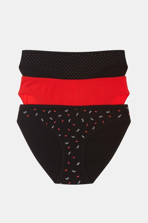 HENDERSON LADIES FIGI DAMSKIE 3PAK MI-MI 36508 NEW 2022 - CZARNY-CZERWONY, L, K060 HENDERSON LADIES FIGI DAMSKIE 3PAK MI-MI 36508 NEW 2022 - CZARNY-CZERWONY, L, K060