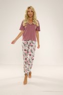 DE LAFENSE 720 PIŻAMA DAMSKA FINESS BIG - JAGODA, 3XL
