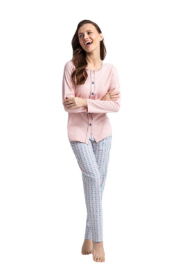 PIZAMA DAMSKA 599 4XL J/Z 23 - RÓŻOWY, 4XL, 3 LUNA