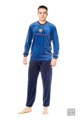 FC BARCELONA KOMPLET MĘSKI WELUR 232006 - NIEBIESKI, M