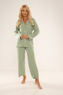 DE LAFENSE 727 PIŻAMA ROZPINANA FREYA - CZARNY, 2XL