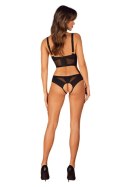 OBSESSIVE CHIC AMORIA KOMPLET 2-CZ. OTWARTY - CZARNY, XS/S