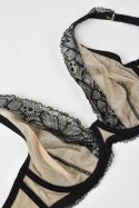 BIUSTONOSZ JULIA BRALETTE 19185 BLACK - CZARNO-BEŻOWY, 75D MEDIOLANO
