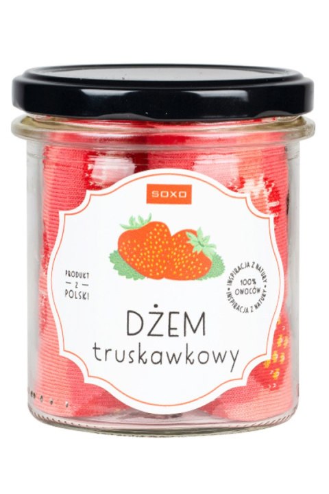 SOXO SKARPETY SOXO W SŁOIKU - DŻEM TRUSKAWKOWY - CZERWONY, 35-40 SOXO SKARPETY SOXO W SŁOIKU - DŻEM TRUSKAWKOWY - CZERWONY, 35-40