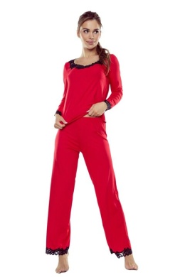 ELDAR PIŻAMA DAMSKA ARLETA PLUS - CZERWONY/CZARNY, 2XL