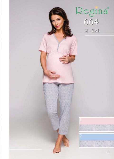 REGINA 664 PIŻAMA DAMSKA - JASNY MELANŻ, XL, 2 REGINA 664 PIŻAMA DAMSKA - JASNY MELANŻ, XL, 2