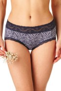 FIGI DAMSKIE LPC 328 B22 - GRANATOWY-BORDOWY, XXL KEY