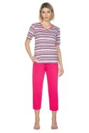REGINA 654 PIŻAMA DAMSKA - GRANATOWY, XL, 3
