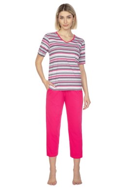 REGINA 654 PIŻAMA DAMSKA - GRANATOWY, XL, 3