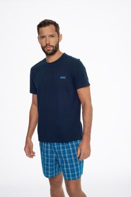 HENDERSON PIŻAMA MĘSKA EVER 41289 SS24 - GRANATOWY-NIEBIESKI, M