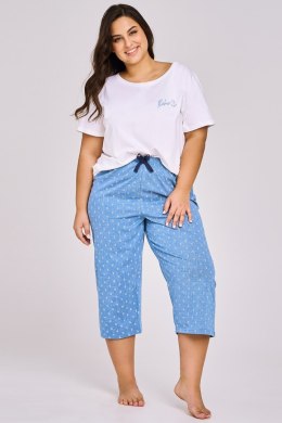TARO 3162 PIŻAMA DAMSKA LEONA 2XL-3XL - BIAŁY, 3XL