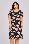 TARO 3160 KOSZULA DAMSKA PEONY 2XL-3XL - CZARNY, 2XL