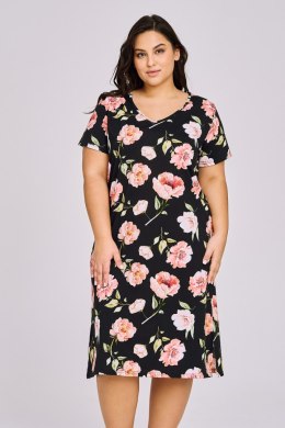 TARO 3160 KOSZULA DAMSKA PEONY 2XL-3XL - CZARNY, 2XL