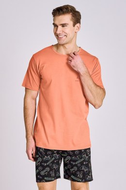 TARO 3186 PIŻAMA MĘSKA TOM S-2XL - POMARAŃCZ, 2XL