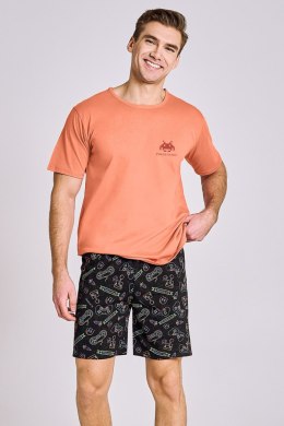 TARO 3186 PIŻAMA MĘSKA TOM S-2XL - POMARAŃCZ, M