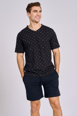 TARO 3188 PIŻAMA MĘSKA AIDEN 2XL-3XL - CZARNY, 2XL