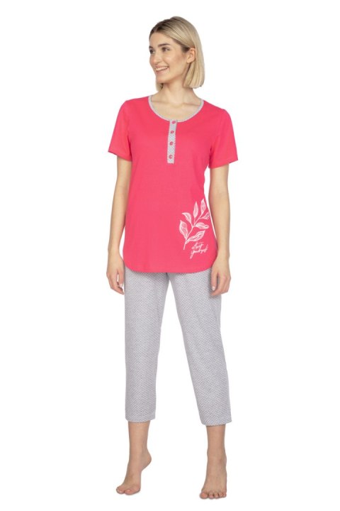 REGINA 665 PIŻAMA DAMSKA BIG - MALINOWY, 2XL, 1