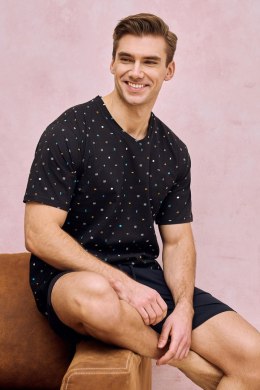 TARO 3187 PIŻAMA MĘSKA AIDEN M-XL - CZARNY, XL