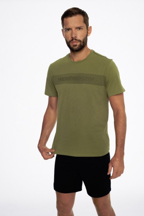 HENDERSON PIŻAMA MĘSKA CROP 41282 SS24 - CZARNY-KHAKI, M, 77X HENDERSON PIŻAMA MĘSKA CROP 41282 SS24 - CZARNY-KHAKI, M, 77X