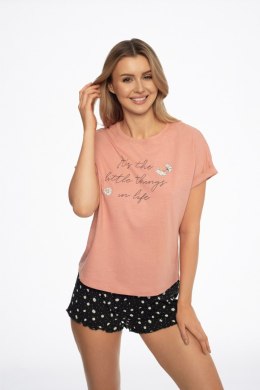 HENDERSON LADIES PIŻAMA DAMSKA ADORE 41303 SS24 - RÓŻOWY-CZARNY, M, 30X