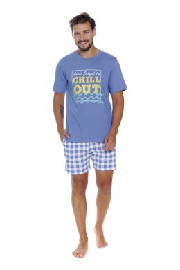 DOCTOR NAP PIŻAMA MĘSKA PMB 5345 2XL DR NAP - NIEBIESKI, XXL